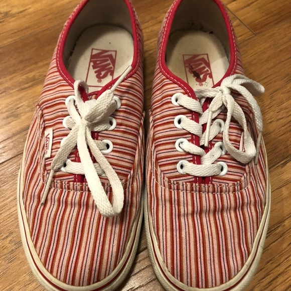 Red and white striped vans - Picture 1 of 3